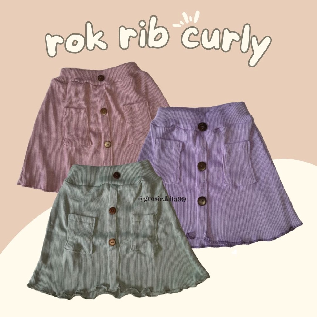 Rok span rib anak  1-5 tahun / bawahan rok anak perempuan balita