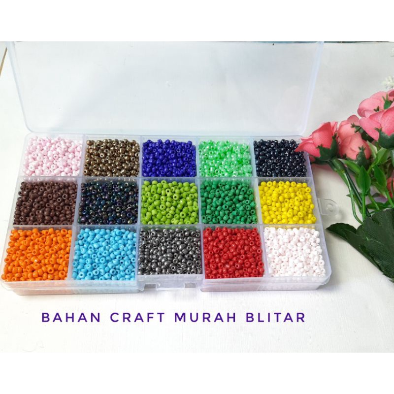 Paket manik pasir DIY bahan aneka kerajinan uk 6.0 dan 8.0