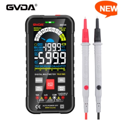 GVDA Smart Digital Multimeter 1000V 10A Ohm Hz True RMS AC DC GD128