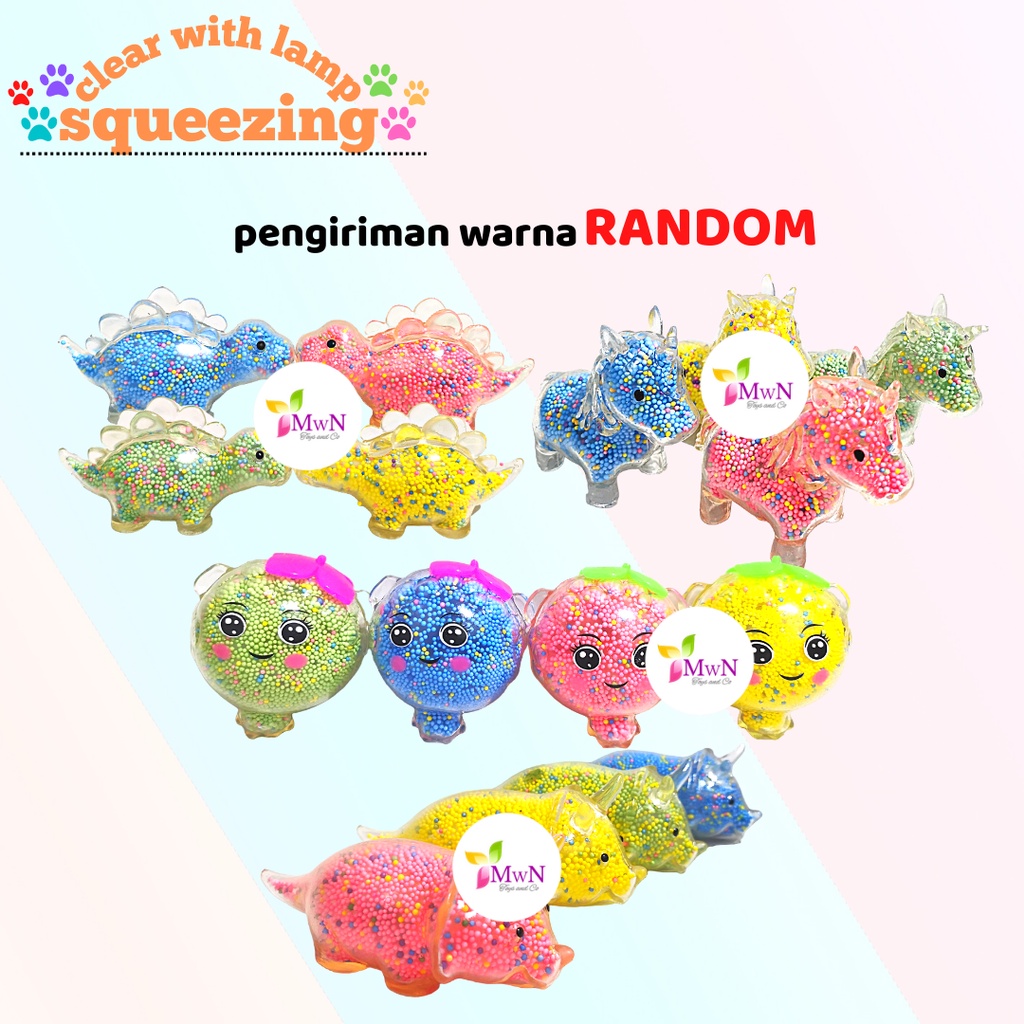 MWN Mainan Squishy Bening Animal Lampu/ Mainan Squishy Anti stress