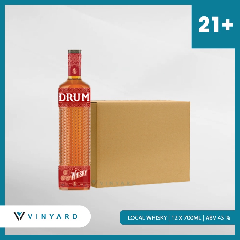 Drum Whisky Red Label 700 ml 1 Karton ( 12 Botol )