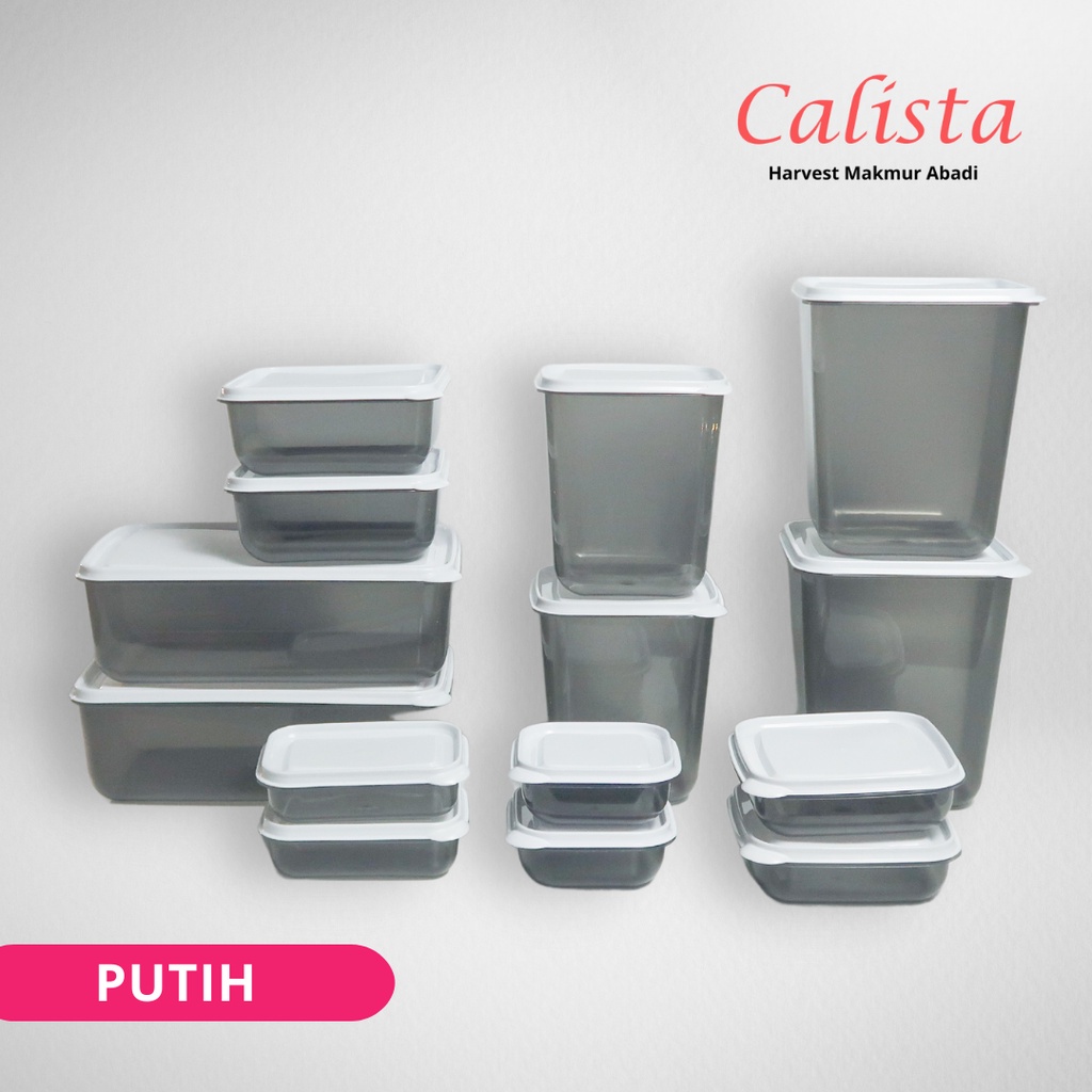 FOOD KONTAINER TOPLES PLASTIK SET TOPLES KALISTA OTARU SMOKE SEALWARE [1 SET 14 PCS] KOTAK PENYIMPANAN BUMBU KULKAS SERBAGUNA SET FOOD CONTAINER/CALISTA FOOD CONTAINER/FOOD PREPARATION/FOOD ORGANIZER/FOOD STORAGE/OTARU SET 14 PCS