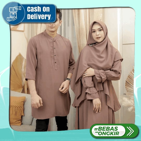 Kamila Sarimbit Couple Keluarga - Gamis Couple Sarimbit Pesta Maxi Motif Baju Sarimbit Terbaru 2023 