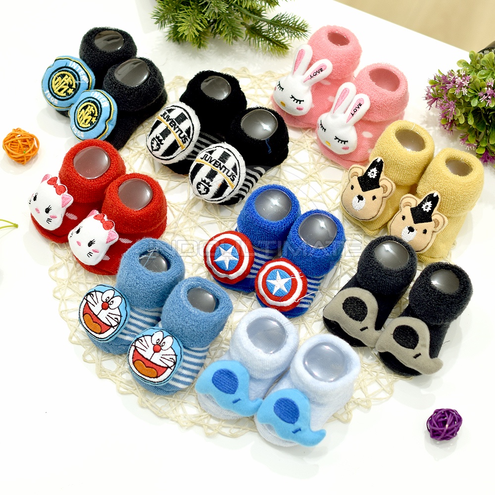 [COD] Kaos Kaki Bayi Baru Lahir Kaos Kaki Bayi Laki-Laki Perempuan 0-6 Bulan SY-06 Kaos Kaki Karakter Motif Bayi Kaos Kaki Bayi Boneka Karakter 3D Kaos Kaki Anti Slip Prewalker