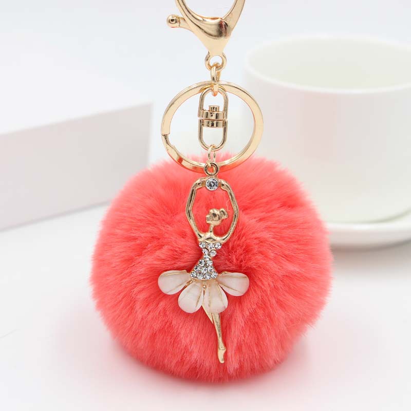 Aksesoris Tas CC004 - Gantungan Kunci Tas Lucu Pom Pom Bulu