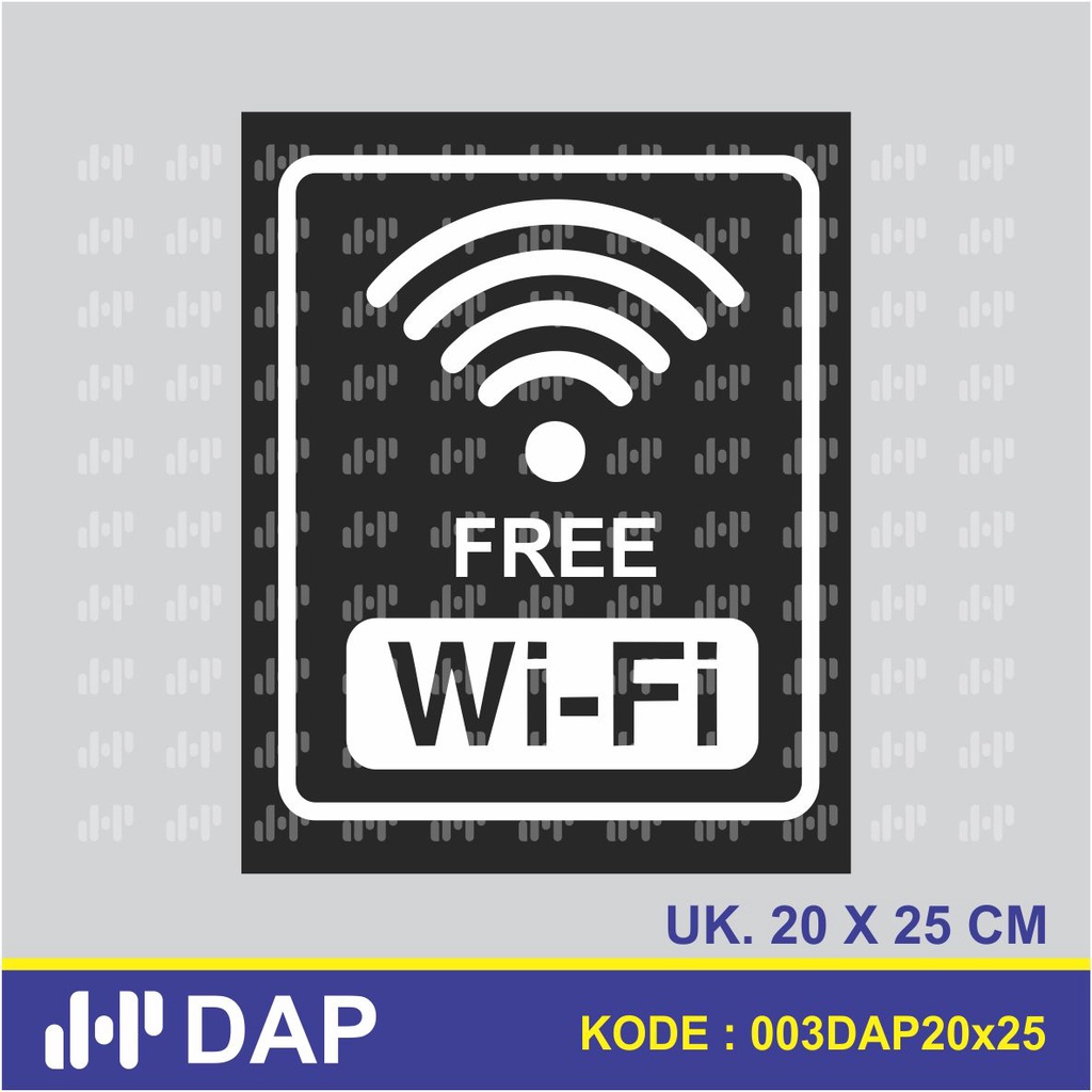 

003 - STICKER FREE WIFI - 20 x 25 CM - VINNYL - TERBAIK
