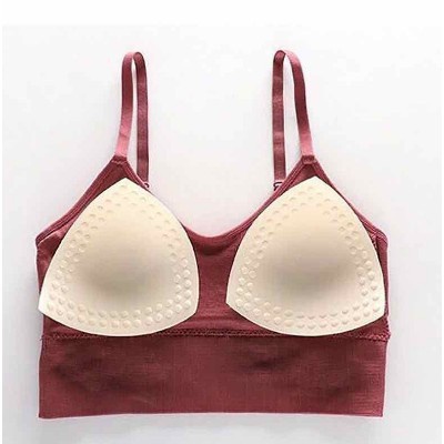 MMM Bra Sport Wanita tanpa kawat Model Seamless kode B400 dengan Tali Strap Isi Busa Bergaya Sexy