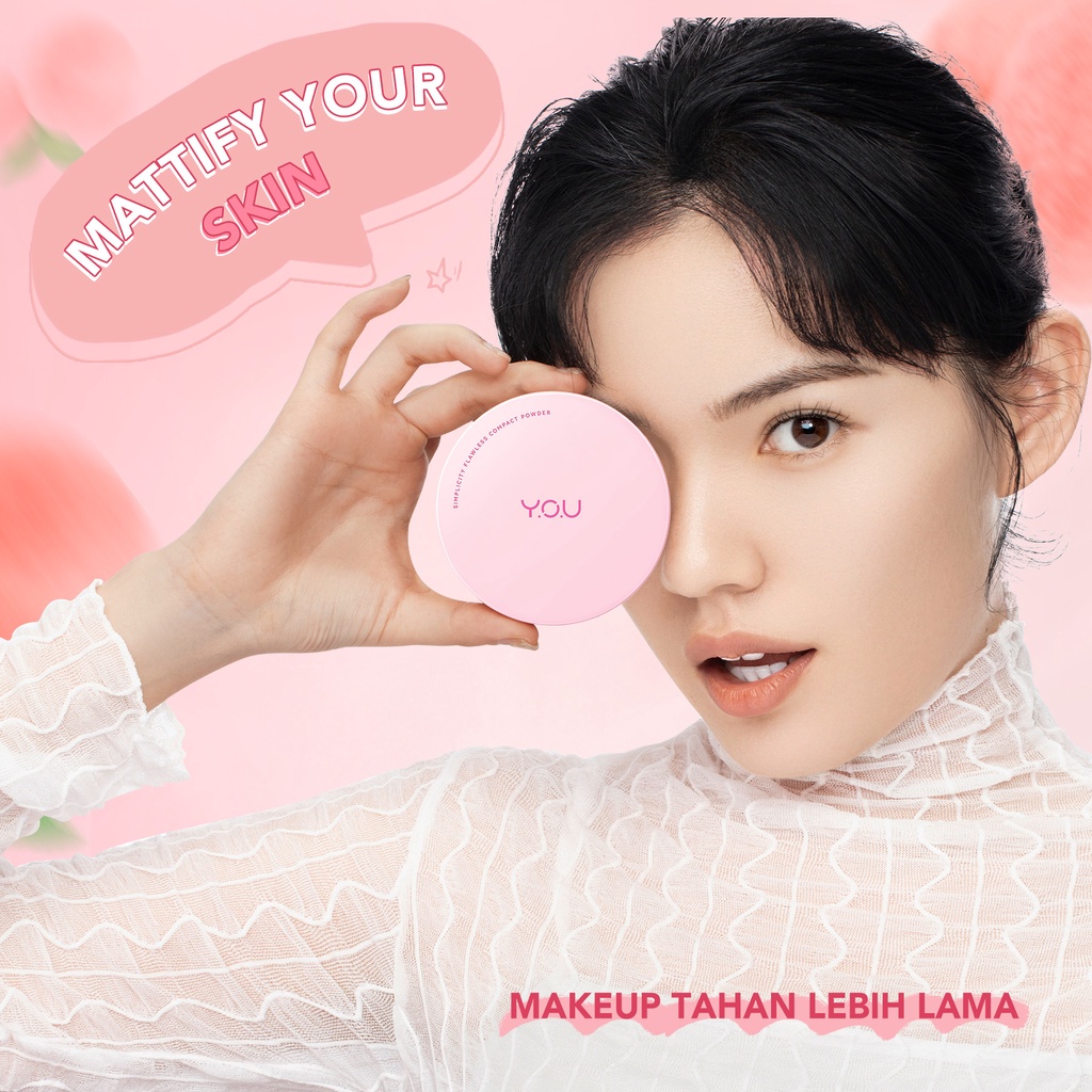 [BPOM] [NEW] YOU Simplicity Flawless Compact Powder | Bedak Padat | Natural Makeup Tahan Lama | Sebum Control | Powder