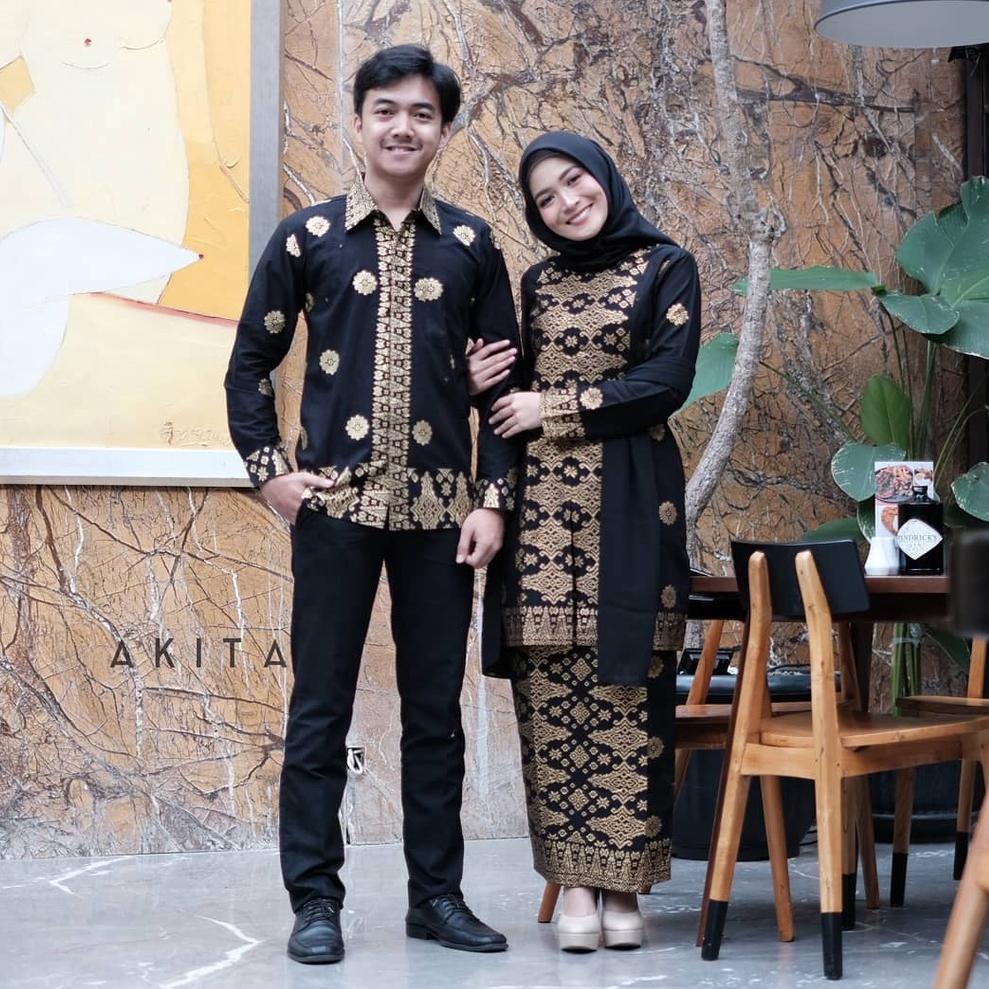MURAH [COUPLE XXL] Baju Batik Brukat Sarimbit Batik Kebaya Tunik Kebaya Batik Kebaya Kemeja Batik Bi