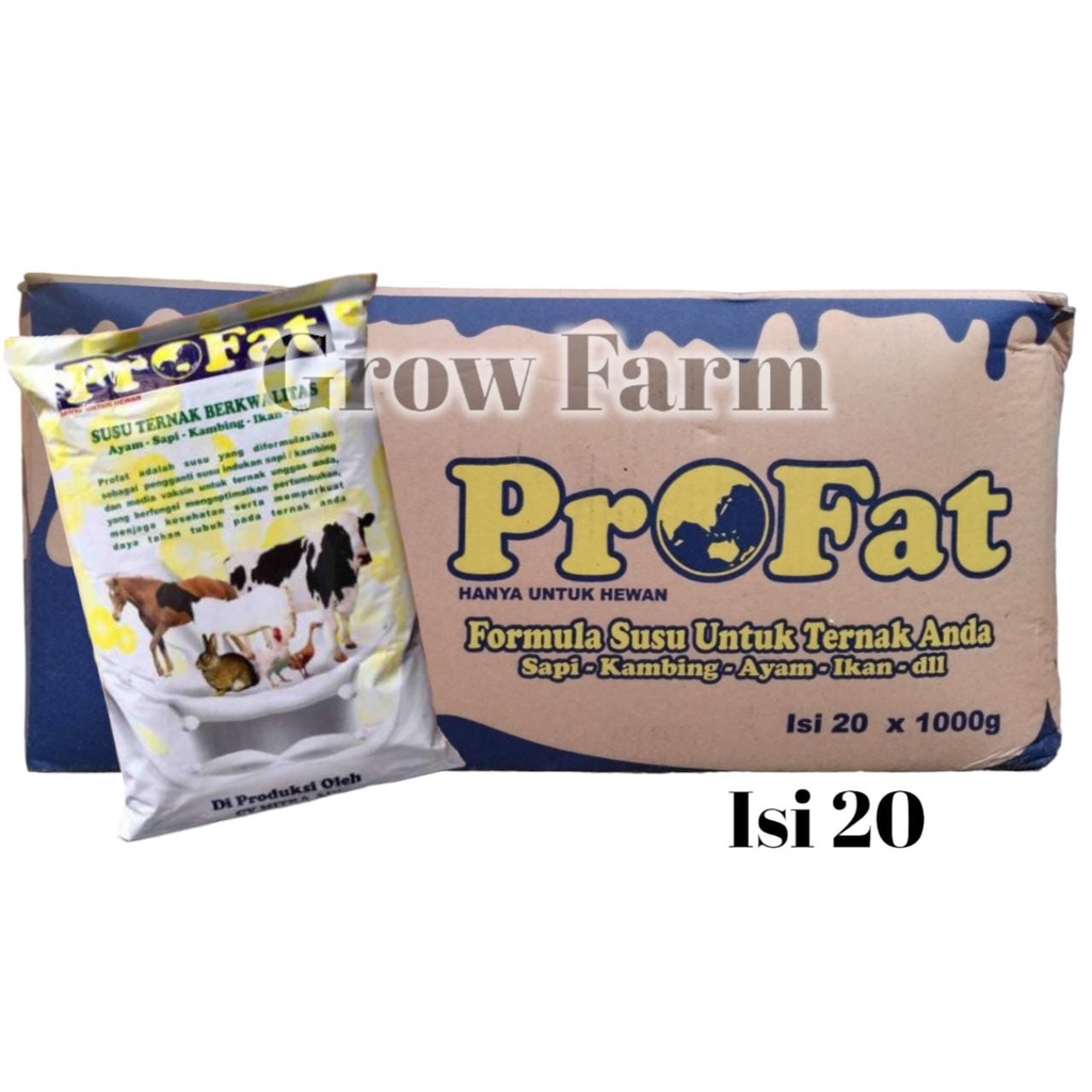

1 DUS PROFAT susu formula hewan Pengganti Susu Indukan Hewan ternak sapi,kuda,kelinci,ayam,ikan,kucing, dan hewan lainnya