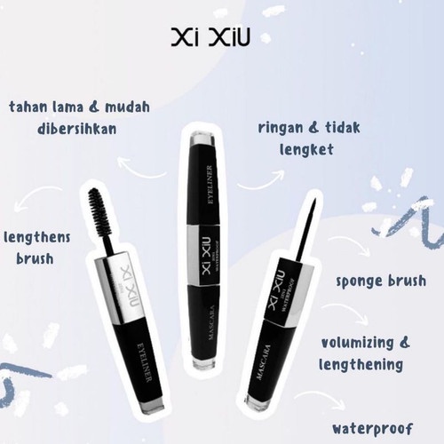 ✨LACIKOSME✨ XI XIU 2 IN 1 MASCARA &amp; EYELINER - WATERPROOF LONGLASTING EASY TO USE