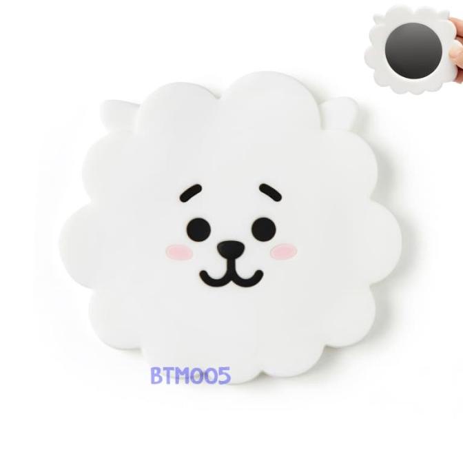 DISKON BT21 RJ Hand Mirror / Cermin Kaca BTS Jin