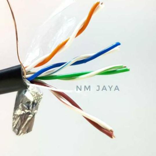 ☞ Kabel Lan Outdoor FTP Cat5E 100 meter Spectra atau Zimmlink Outdoor CCA Hitam Kabel Wifi Internet 