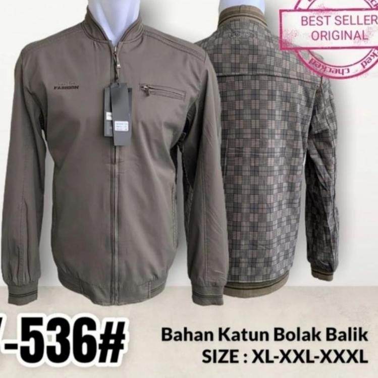 Sale Terbatas jaket bomber katun DHT bolak balik import