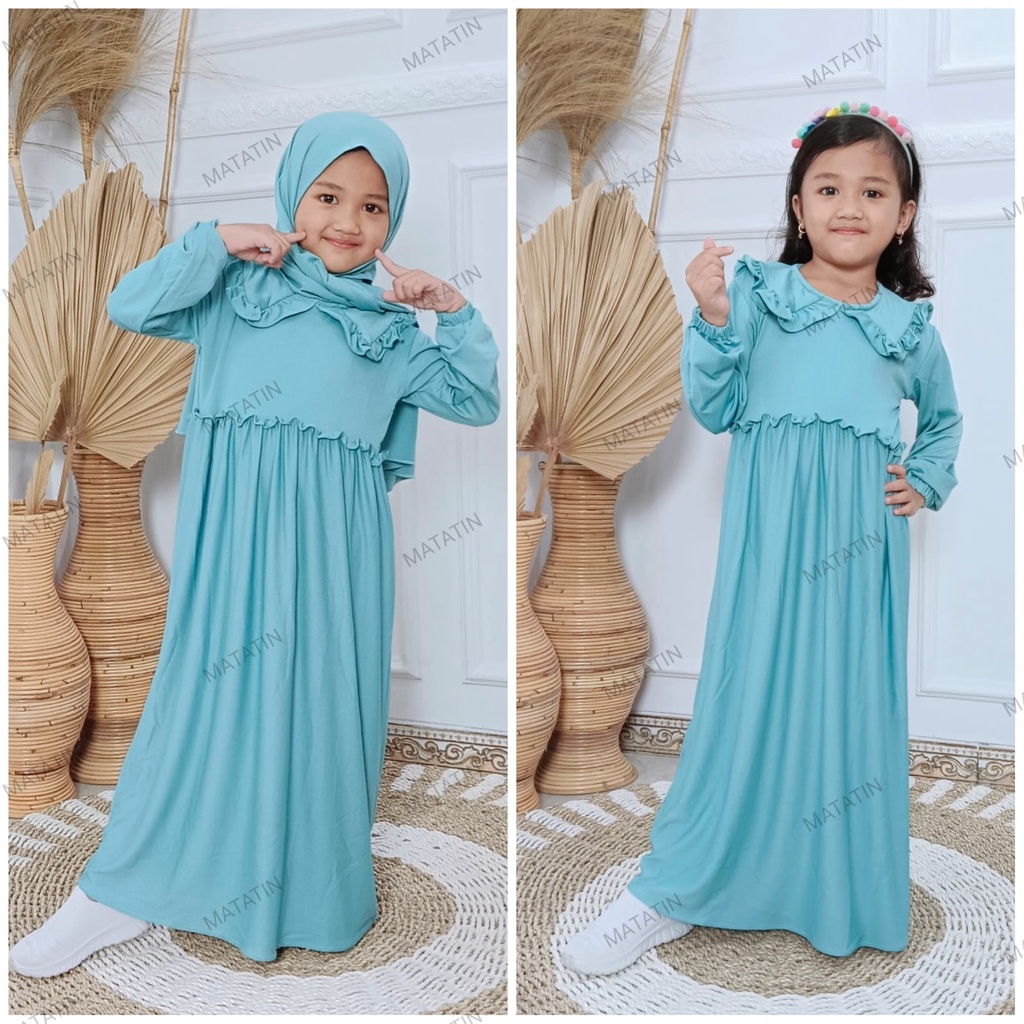 Gamis anak permpuan Queensha usia 1 - 8 tahun