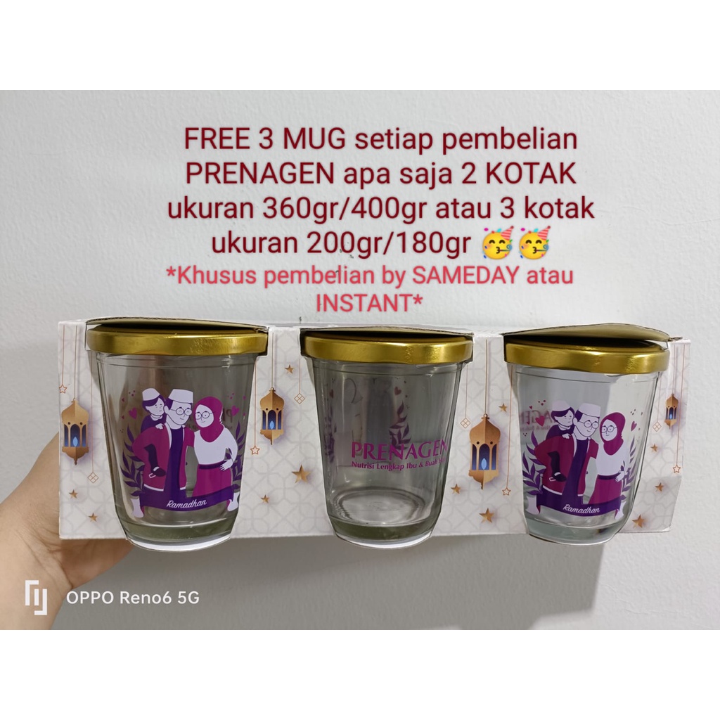 FREE MUG !! PRENAGEN EMESIS VANILA DELIGHT/VELVETY CHOCOLATE 400GR/200G