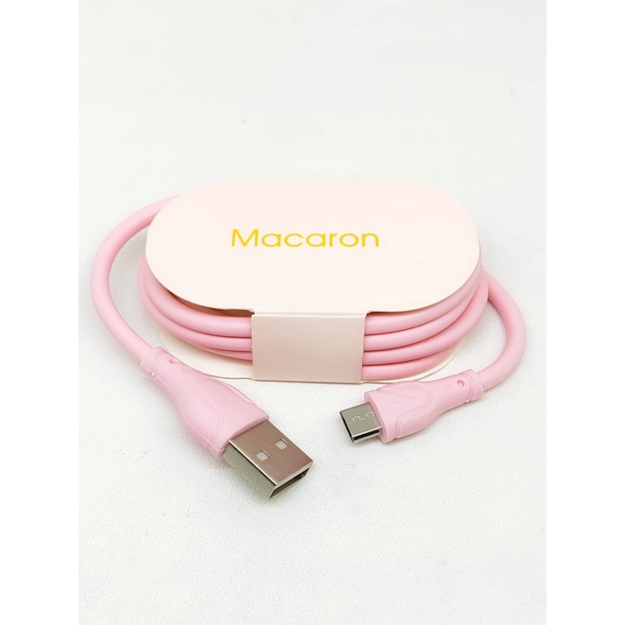 Kabel Data MACARON Real 2.1A Fast Charging Micro Usb / Tipe C