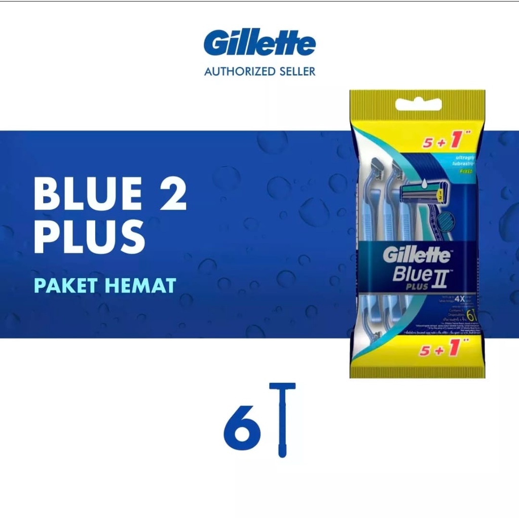 Gillette Blue 2 / Blue 3 Biru Alat Cukur