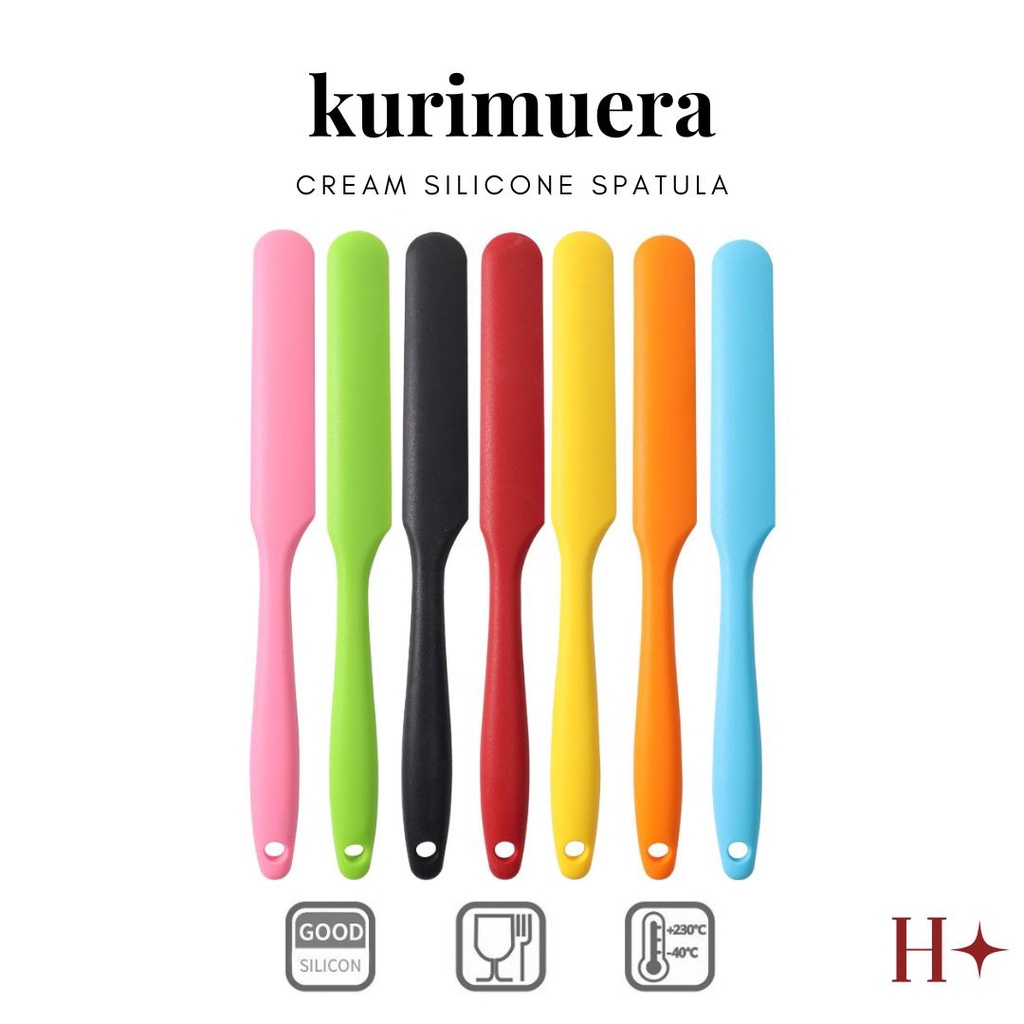 H✦ Kurimuera Spatula Silikon Krim Mentega Butter Cream Jam Silicone Spatula Scrapper