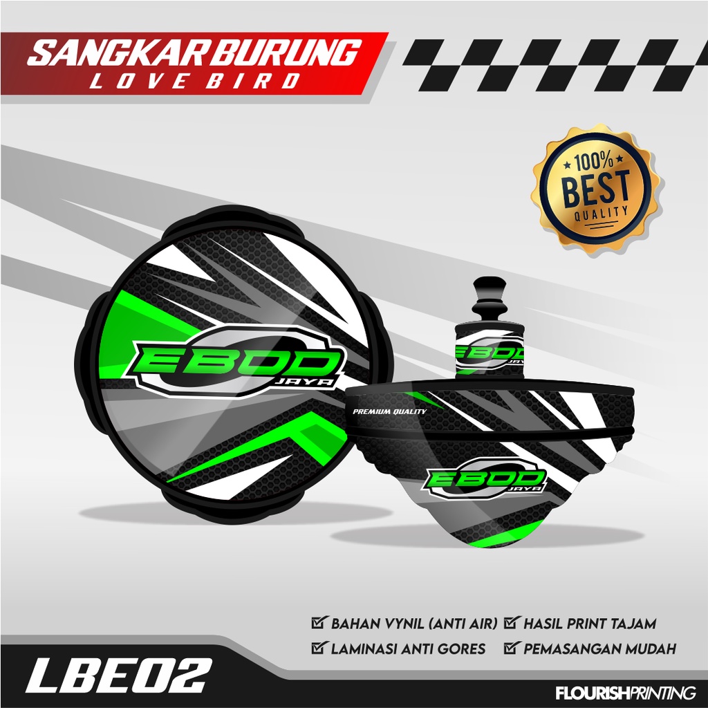 EBOD STIKER/DECAL TEBOK LOVE BIRD  'EBOD02'