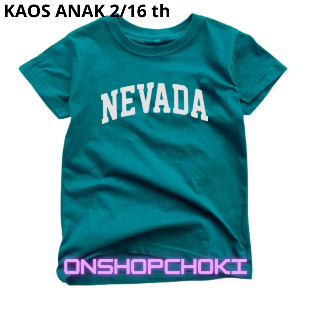 Kaos Anak Cewek/Cowok Unisex Logo NVD Usia 2/16Th Kaos Oblong Anak/Anak Pakaian Anak Laki/Laki