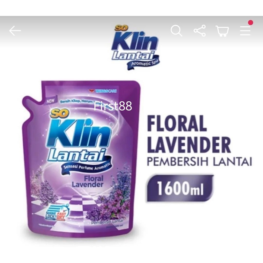 So Klin Pembersih Lantai Floral Lavender 1.6 L