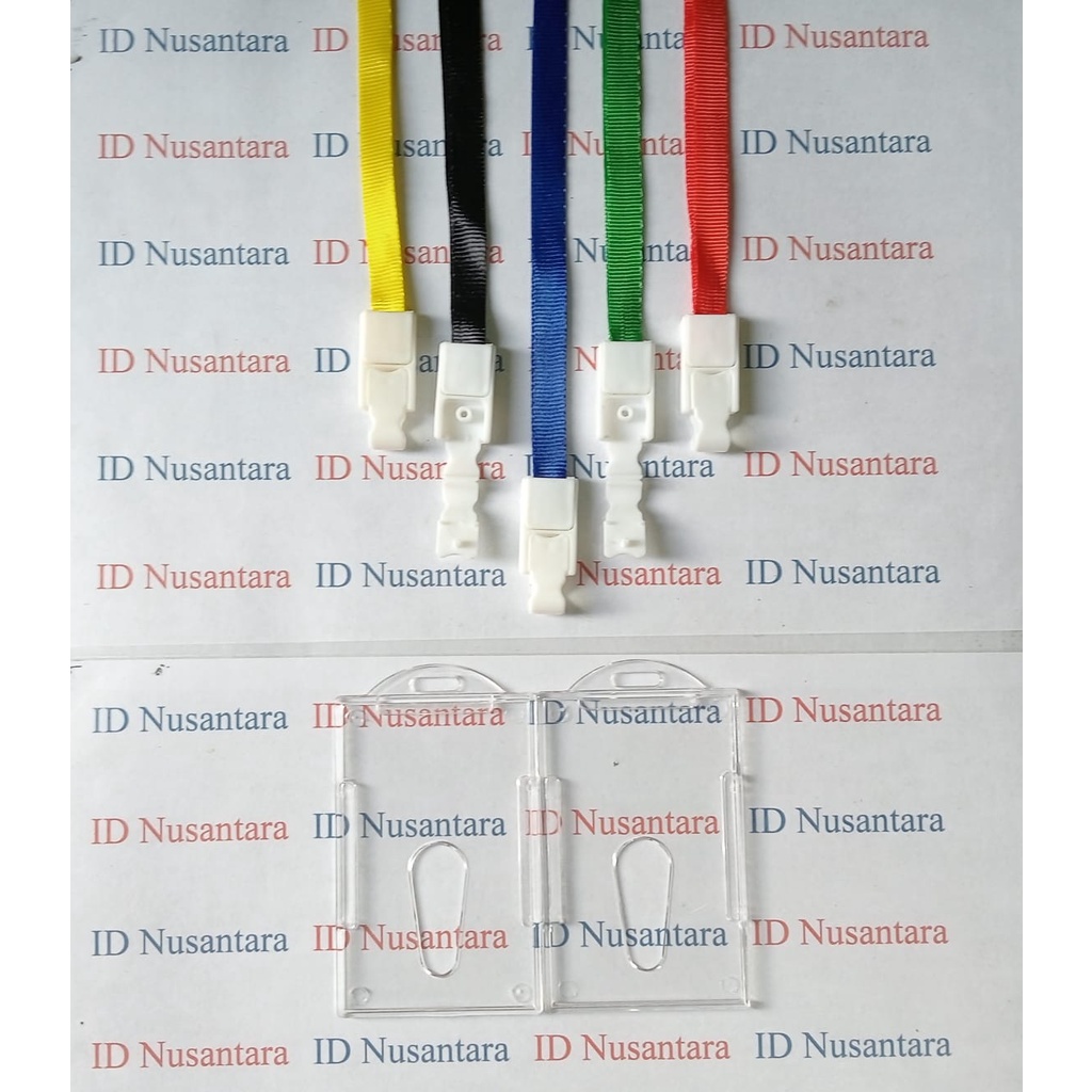 

Paket Tali ID Card Pengait Plastik dengan Casing ID Acrylic Bening