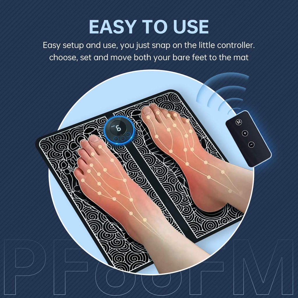 Perfin PF66FM Pemijat Kaki Elektrik Alat Pijat Kaki  Ems Foot Massager 8 Mode (dengan kendali jarak jauh)