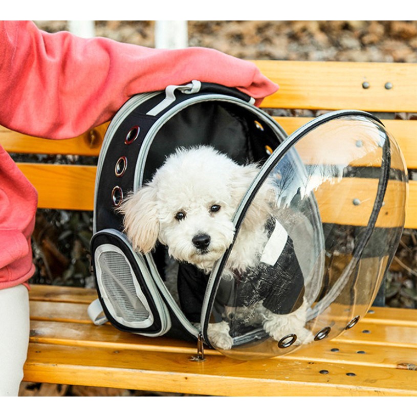 Tas Pet Model Astronot Transparant Traveling Model Ransel Cocok Kucing Anjing Hewan Peliharaan Bahan Waterproof Backpack for Pet