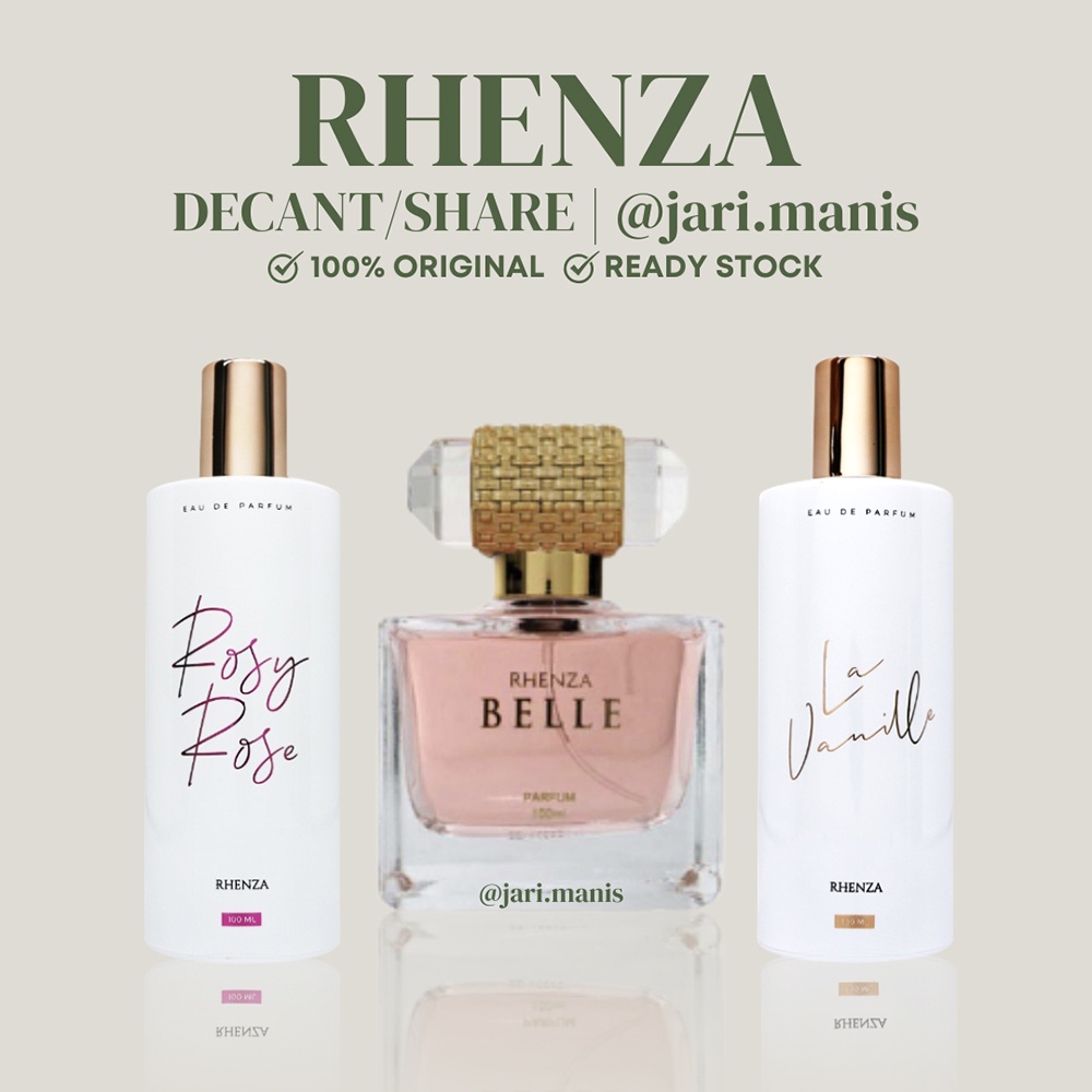 decant share - Rhenza Parfum La Vanille Rosy Rose Belle vial tester parfum