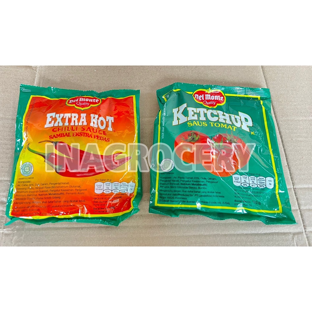 

DELMONTE SAUS SAMBAL & TOMAT SACHET ISI 24PCS