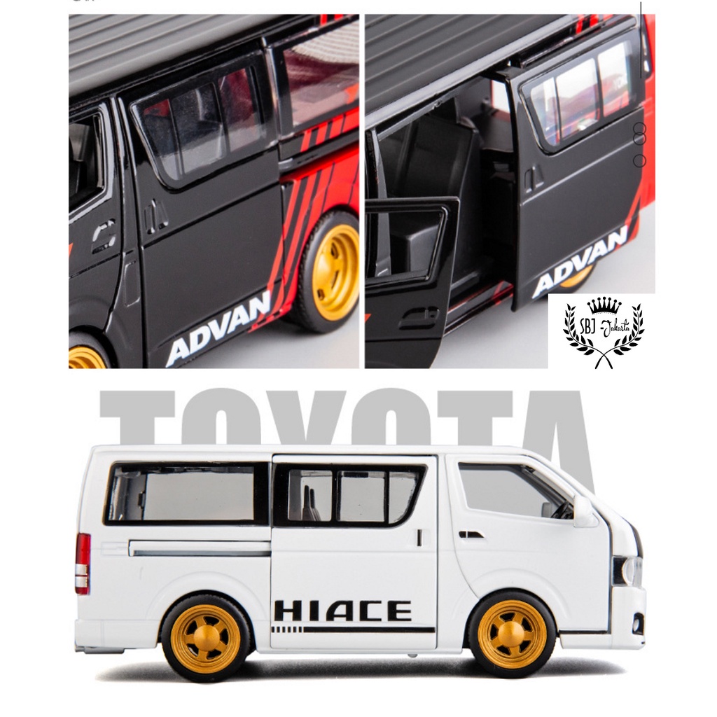 DIECAST MOBIL TOYOTA HIACE H200 Special Color Limited Edition Skala 1:32 Metal Series