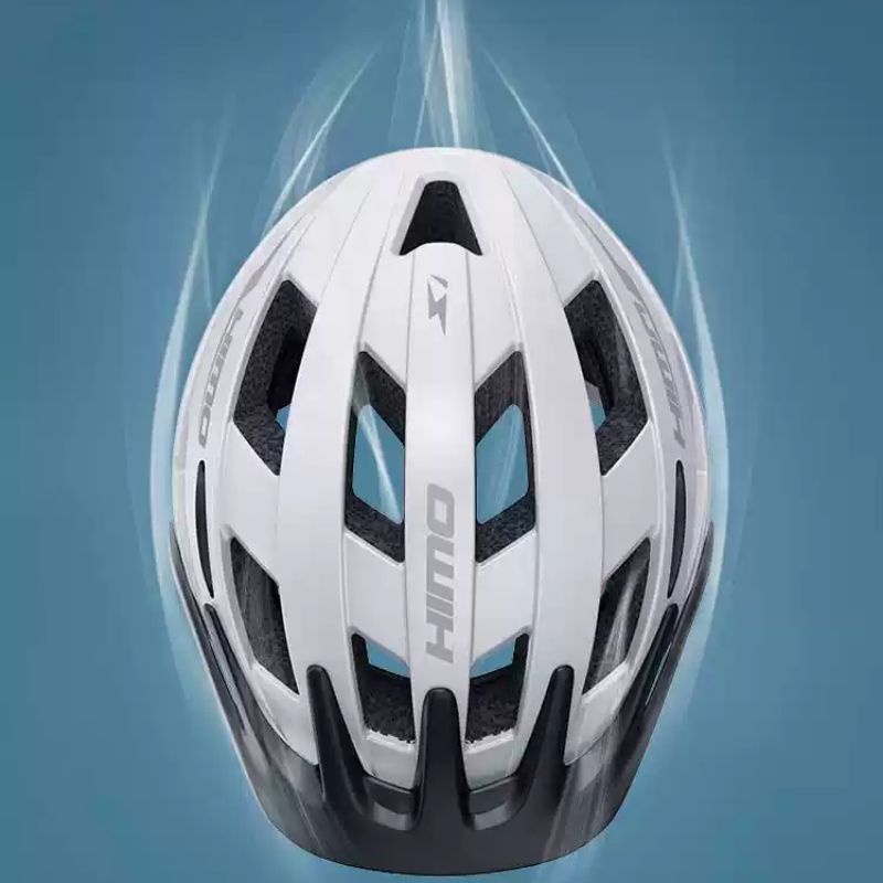 HIMO Helm Sepeda Bike Visor Breathable Shockproof with Tail Light Putih - S1