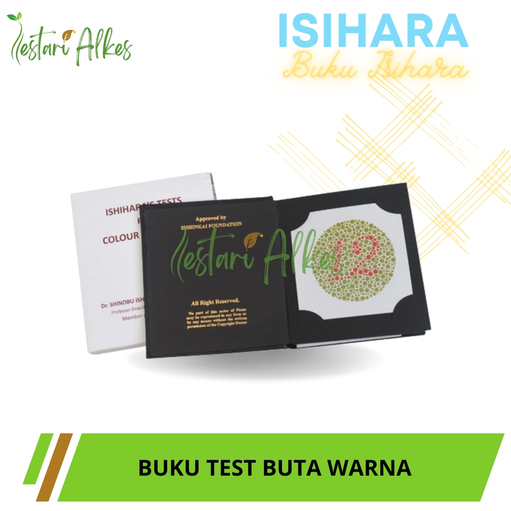 Buku ISHIHARA - BUKU TEST BUTA WARNA - 14 PLATES