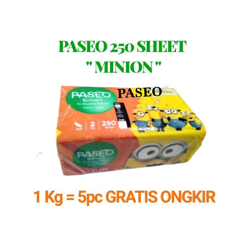 tissue / tisu paseo smart 250 sheets facial tissue
