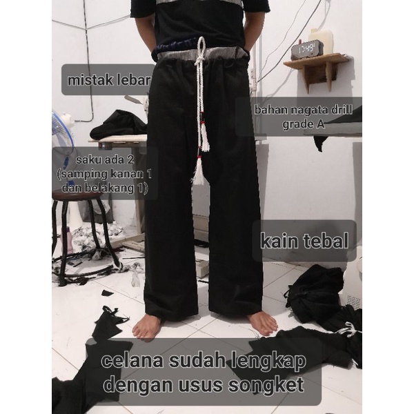 CELANA SILAT NAGATA TALI SONGKET | CELANA WAROK NAGATA DRILL GRADE A| CELANA GEMBORAN WAROK| CELANA 