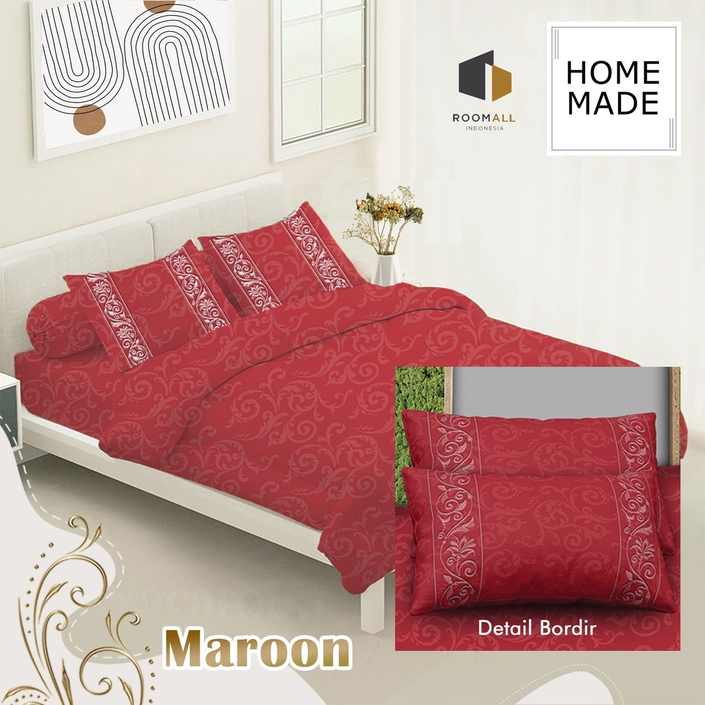 Sprei Homemade Emboss Bordir Ukuran 160x200 Queen Tinggi 30 Sprei Premium