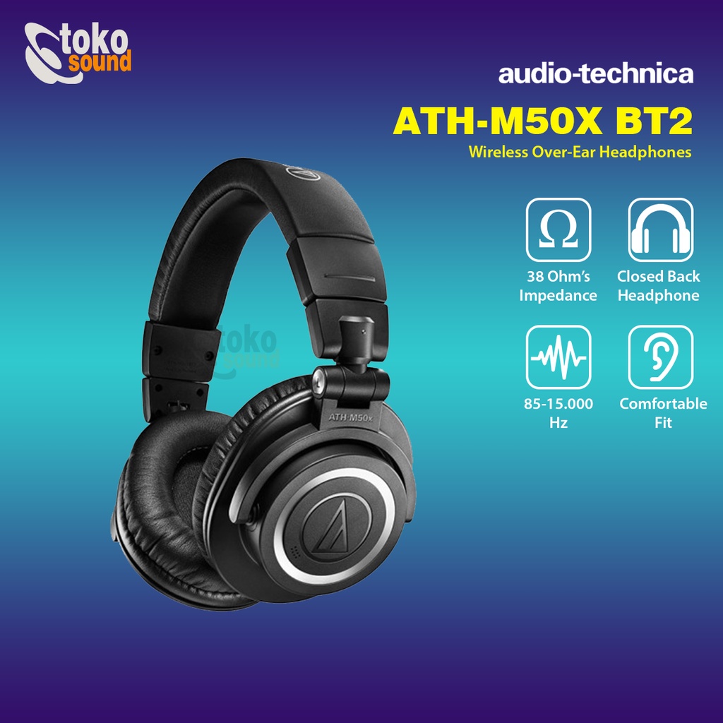 Audio Technica ATH-M50X BT2 - Bluetooth Monitoring Headphones