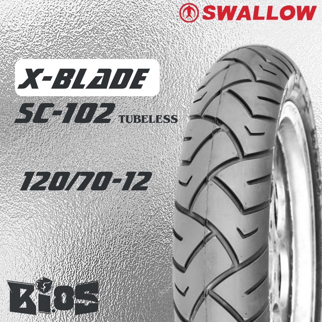 SWALLOW X-BLADE SC-102 BAN VESPA MATIC SPRINT PRIMAVERA LX S TUBELESS RING 12