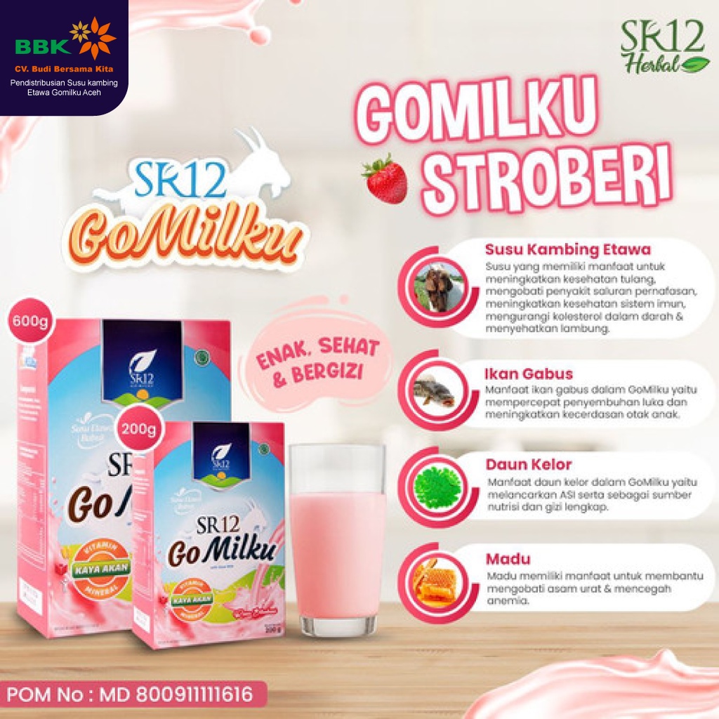 

Susu Kambing Etawa GoMilku Strobery