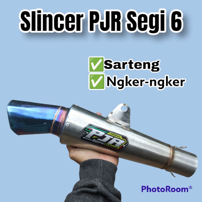 Skin PJR Racing segi 6 corong blue diameter 50mm