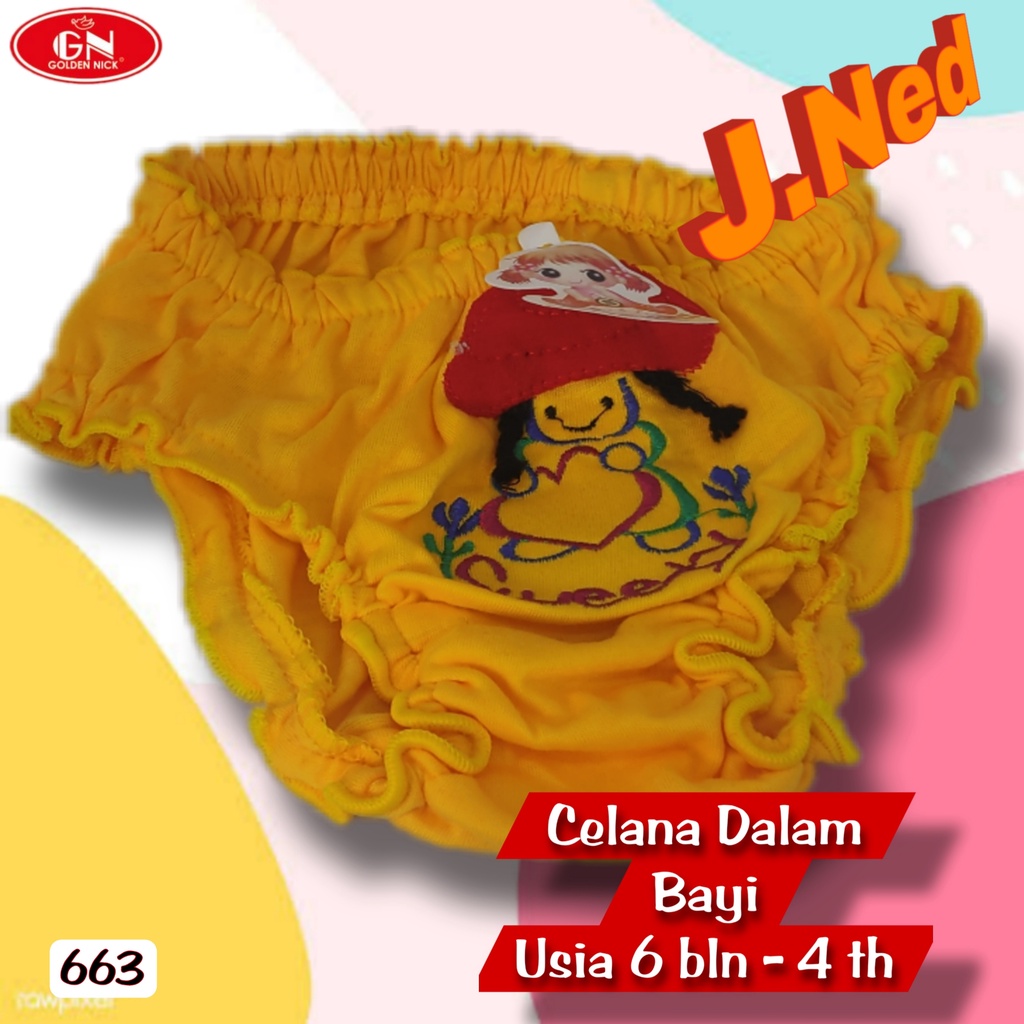 J663 CD ANAK BAYI WANITA GOLDEN NICK USIA 6BLN SAMPAI 4TH