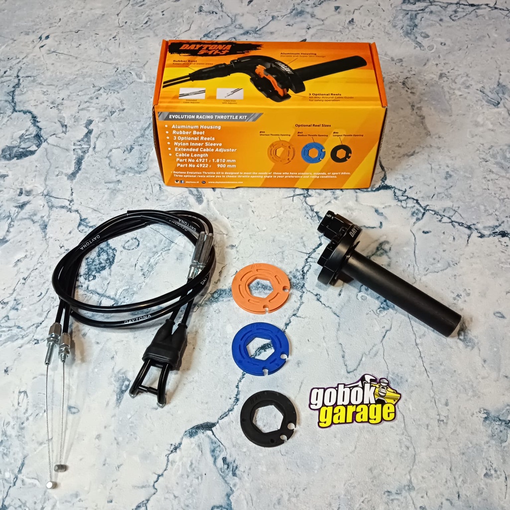 GAS SPONTAN DAYTONA EVOLUTION 2 KABEL GAS 1.8 METER UNIVERSAL MATIC NMAX AEROX LEXI