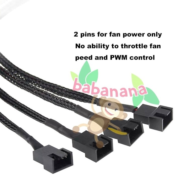 Kabel Konverter 1x Molex to 4x PWM Fan Cable Converter casing splitter 1 to 4 cabang