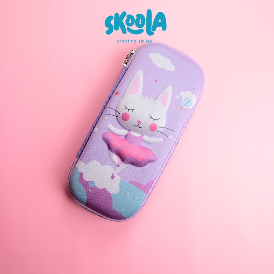 Skoola Tempat Pensil Anak Perempuan Hardtop 3D Lucu Unicorn Rabbit Cat - Tepen