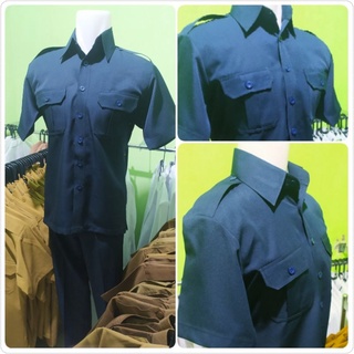 BAJU SERAGAM GURU SERAGAM DINAS SERAGAM PDH BAJU PNS KANTOR SERAGAM SECURITI BAJU WARNA NAVY BIRU DO