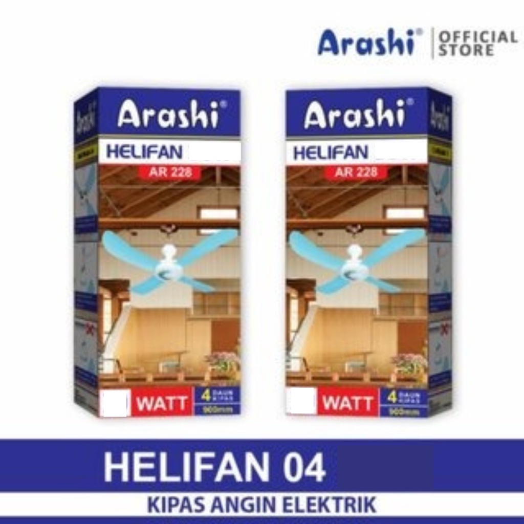 KIPAS ANGIN GANTUNG ARASHI 25 WATT HELIFAN TIPE-30 KIPAS ANGIN PLAFON 25watt