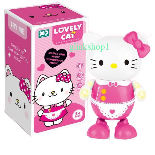 Boneka Dance Hello Kitty pajangan Kado Mainan Anak Perempuan Laki-laki Cowok Cewek bisa nari  joget kado ultah lucu unik menarik dance hero