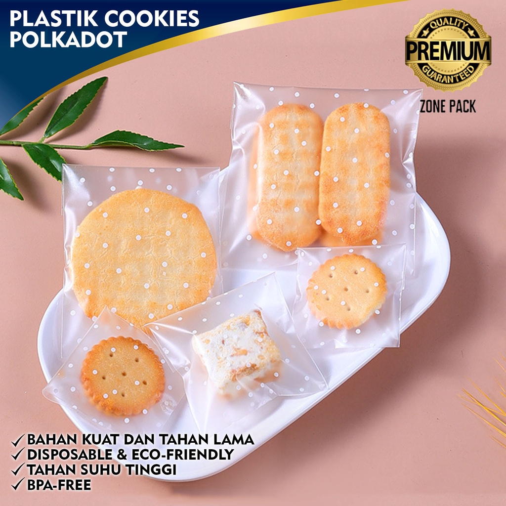 [1 PCS] Plastik Cookies Polkadot | Plastik OPP Polkadot Doff |Plastik Packaging Nastar Cookies Cokla