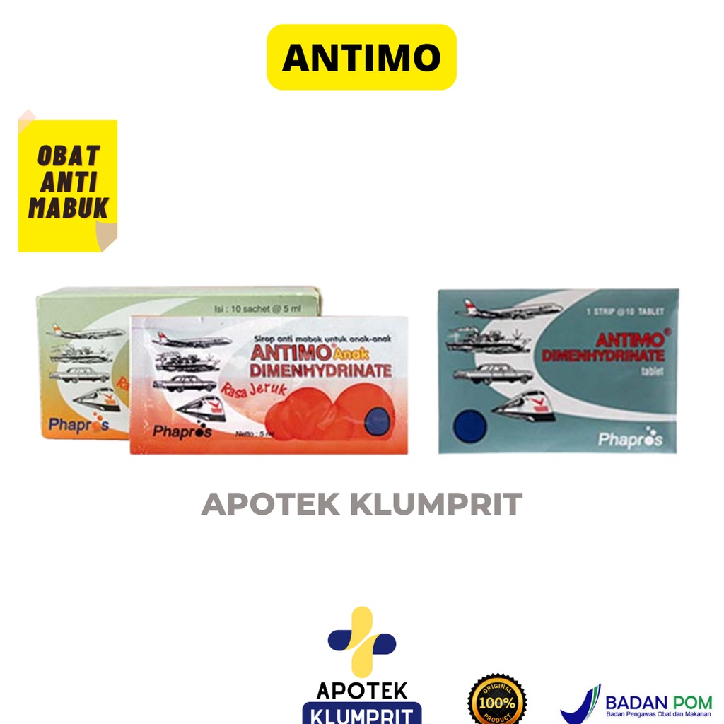 ANTIMO ANAK/TABLET/ mabuk perjalanan/mual/pusing